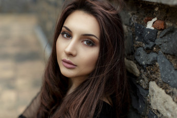 Картинка девушки -+лица +портреты брюнетка карие глаза