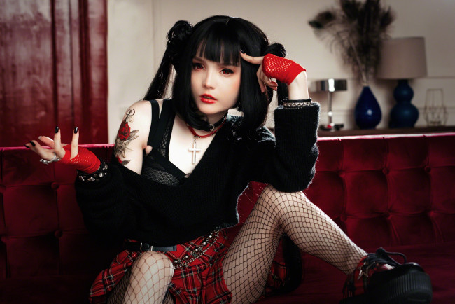 Обои картинки фото alisa bishop, девушки, alisa bishop , rocksy light, rocksy, light, alisa, bishop, -, креатив, косплей, девушка, разноцветная, сексуальная, милая, сладкая, лапочка, симпатичная, классная, нежная, идеальная