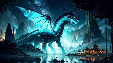 Картинка фэнтези драконы нейросети графика нейроарт ai art нейронные сети рисунки нейро искусство