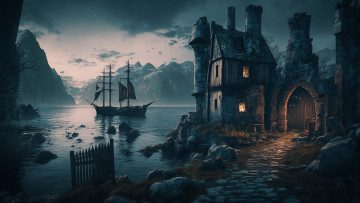 Картинка фэнтези иные+миры +иные+времена нейросети графика нейроарт ai art нейронные сети рисунки нейро искусство