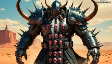 Картинка амон+капитан+битрашити +по+книге+-+страж+бытия+ чёрныйвеликан+ лучшаяброня фэнтези демоны инопланетянин пришелец огромный гуманоид космический воин объемные черные доспехи со штырями закрытый шлем пар из шлема