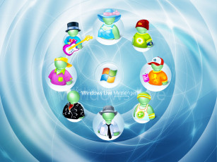 обоя компьютеры, windows, live, messenger