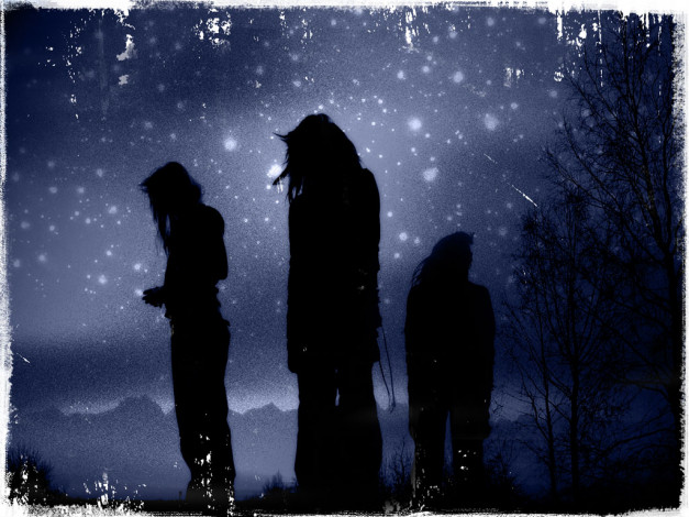 Обои картинки фото трое, ночи, разное