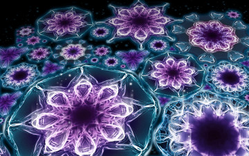 Картинка 3д графика flowers цветы