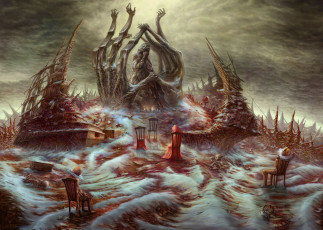 Картинка фэнтези иные миры времена руки сюрреализм