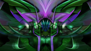 Картинка 3д графика fractal фракталы абстракция