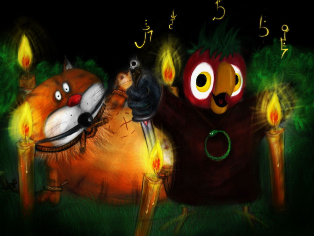 Обои картинки фото мультфильмы, кеша, попугай