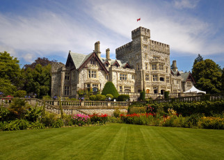 Картинка hatley castle colwood british columbia canada города дворцы замки крепости замок хэтли колвуд канада парк цветы газон