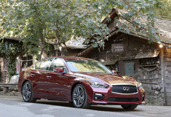 Картинка 2013 infiniti q50s автомобили дорожка дом