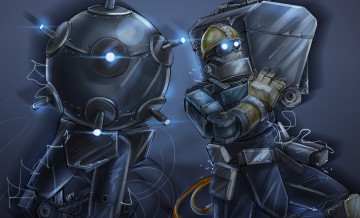 Картинка фэнтези роботы киборги механизмы мина лерец