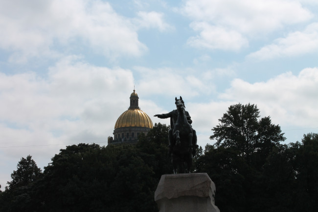 Обои картинки фото города, санкт, петербург, петергоф, россия, архитектура, памятник