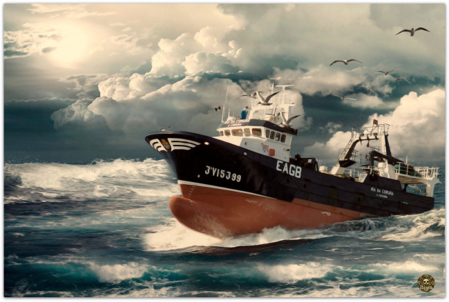 Обои картинки фото корабли, другое, траулер