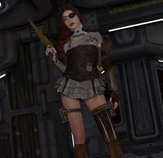 Картинка 3д+графика люди+ people взгляд оружие девушка