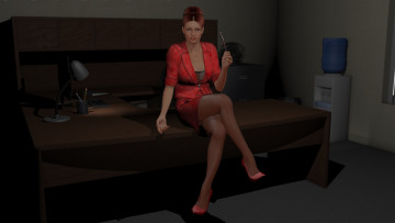 Картинка 3д+графика люди+ people взгляд девушка