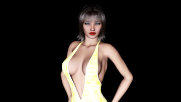 Картинка hudson 3д+графика люди+ people взгляд девушка