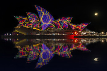 Картинка города сингапур+ сингапур ночь город здания огни вода отражение