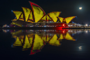 Картинка города сингапур+ сингапур ночь огни иллюминация узор цвет подсветка отражение город вода