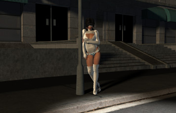 Картинка 3д+графика люди+ people девушка взгляд фон маска