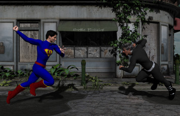 Картинка 3д+графика люди+ people драка фон взгляд мужчины