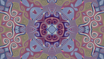 Картинка 3д+графика фракталы+ fractal цвета фон узор