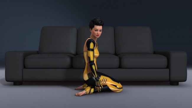 Обои картинки фото 3д графика, люди , people, фон, взгляд, девушка