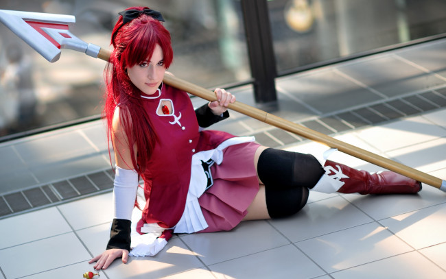 Обои картинки фото девушки, -unsort , креатив, art, costume, girl, девушка, взгляд, костюм, косплей, макро