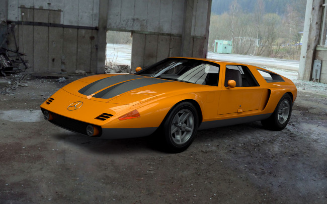 Обои картинки фото mercedes-benz c111-ii d сoncept 1976, автомобили, 3д, сoncept, d, c111-ii, mercedes-benz, 1976
