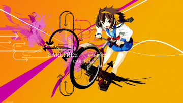 обоя аниме, the melancholy of haruhi suzumiya, suzumiya, haruhi