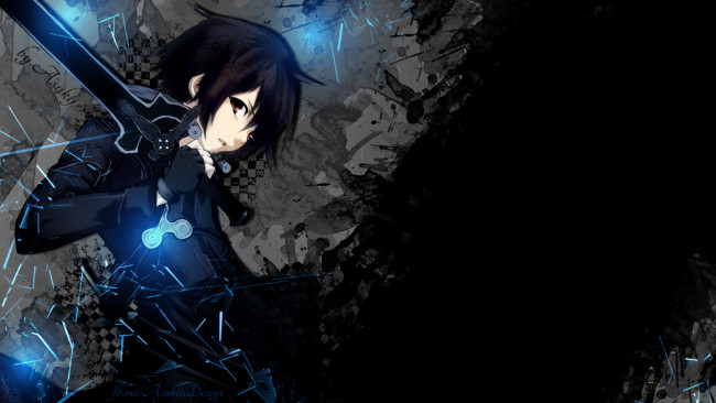 Обои картинки фото аниме, sword art online, кирито