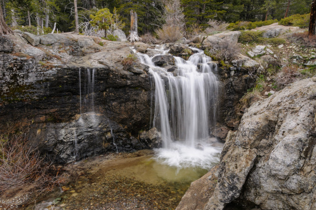 Обои картинки фото природа, восходы, закаты, река, лес, водопад