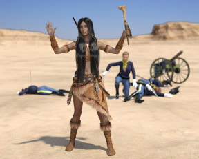 Картинка 3д+графика люди+ people фон взгляд девушки