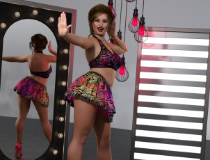 Картинка 3д+графика люди+ people фон взгляд девушка