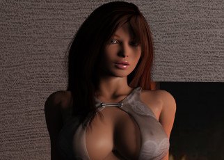 Картинка 3д+графика люди+ people девушка фон взгляд