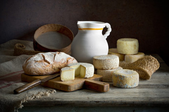 Картинка еда натюрморт сыр хлеб