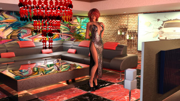 Картинка 3д+графика люди+ people фон взгляд девушка