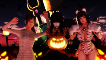 Картинка 3д+графика праздники+ holidays девушка взгляд фон