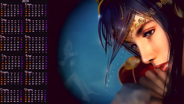 Картинка календари фэнтези 2019 calendar лицо девушка