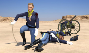 Картинка 3д+графика люди+ people девушки взгляд фон