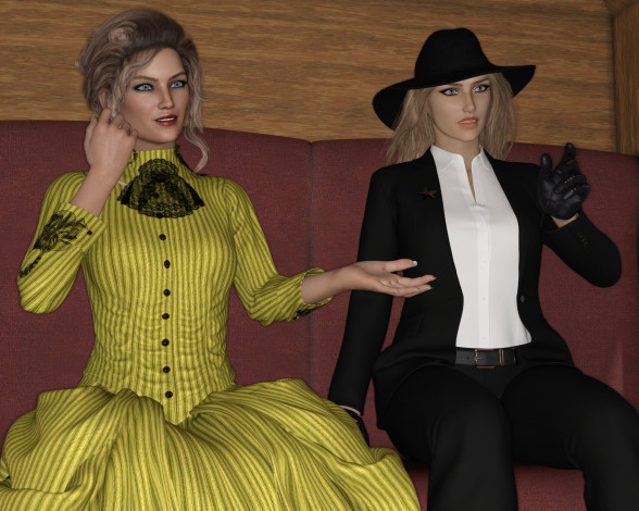 Обои картинки фото 3д графика, люди , people, фон, взгляд, девушки