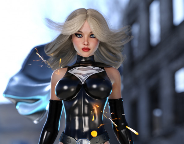 Обои картинки фото 3д графика, люди , people, фон, взгляд, девушка