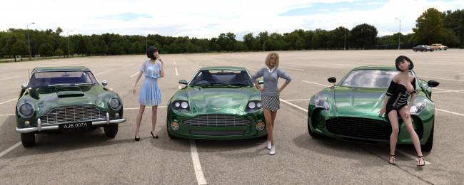 Обои картинки фото 3д графика, люди-авто, мото , people- car ,  moto, фон, взгляд, девушки