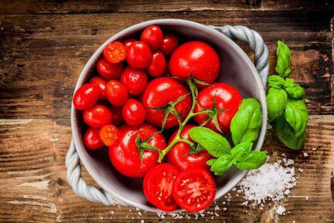 Обои картинки фото еда, помидоры