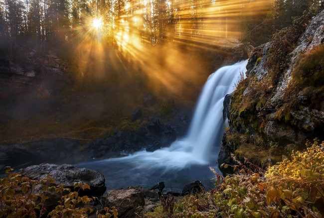 Обои картинки фото природа, водопады, вода, водопад, поток