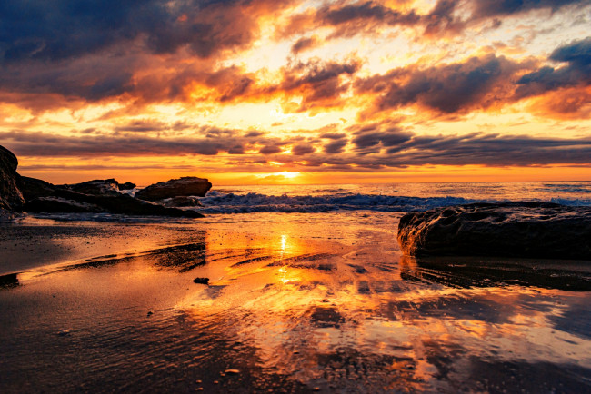 Обои картинки фото природа, восходы, закаты, закат, облака