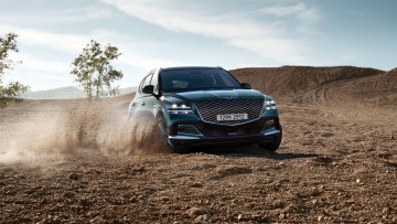 Картинка genesis+gv80 автомобили genesis синий полигон