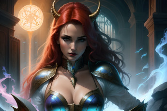 Картинка фэнтези демоны нейросети графика нейроарт ai art нейронные сети рисунки нейро искусство