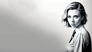 Картинка рисованное люди нейросети графика нейроарт ai art нейронные сети рисунки нейро искусство scarlett johansson