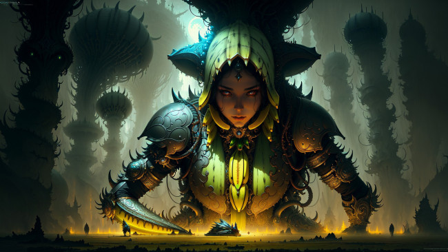 Обои картинки фото фэнтези, роботы,  киборги,  механизмы, нейросети, графика, нейроарт, ai, art, нейронные, сети, рисунки, нейро, искусство