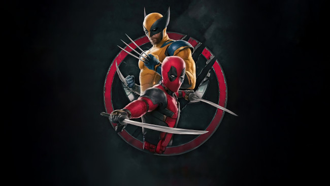 Обои картинки фото deadpool & wolverine  ,  2024 , кино фильмы, deadpool & wolverine, дэдпул, и, росомаха, комиксы, компания, marvel, comics, фантастика, боевик, комедия, райан, рейнольдс, хью, джекман