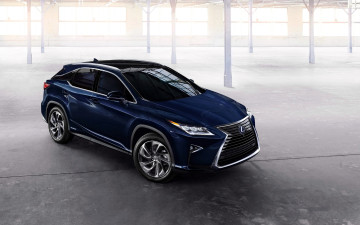 Картинка lexus+rx автомобили lexus синий парковка столбы свет окна